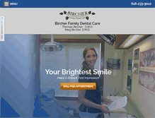 Tablet Screenshot of bircherdental.com